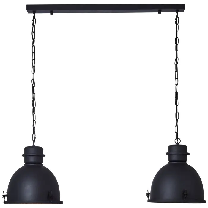 Entrega Rápida Brilliant Kiki Lámpara Colgante Negro, 2 luces