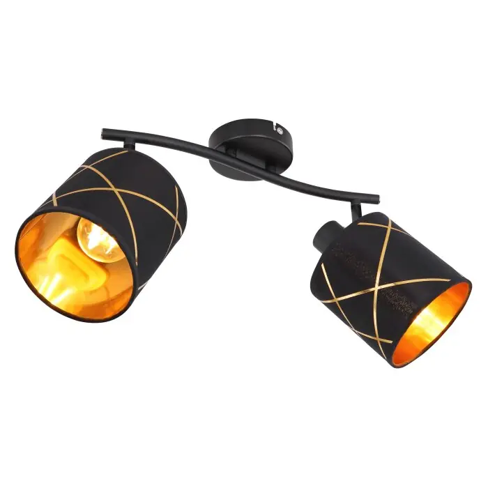 A Buen Precio Globo BEMMO Lámpara de Techo Negro, 2 luces