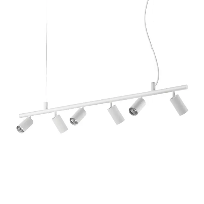 Ideallux DYNAMITE Lámpara Colgante Blanca, 6 luces Oferta Flash