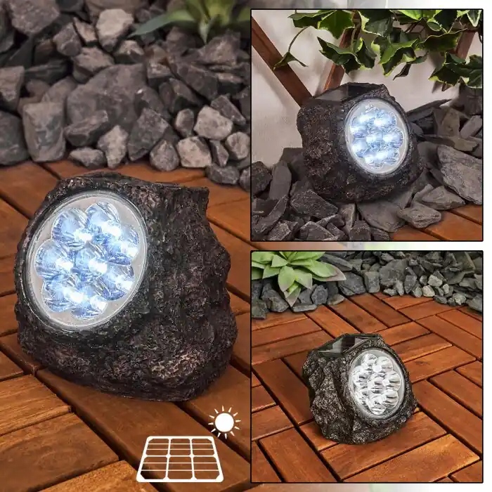 Ordena Ya Sameo Lámpara solare LED Marrón, 8 luces
