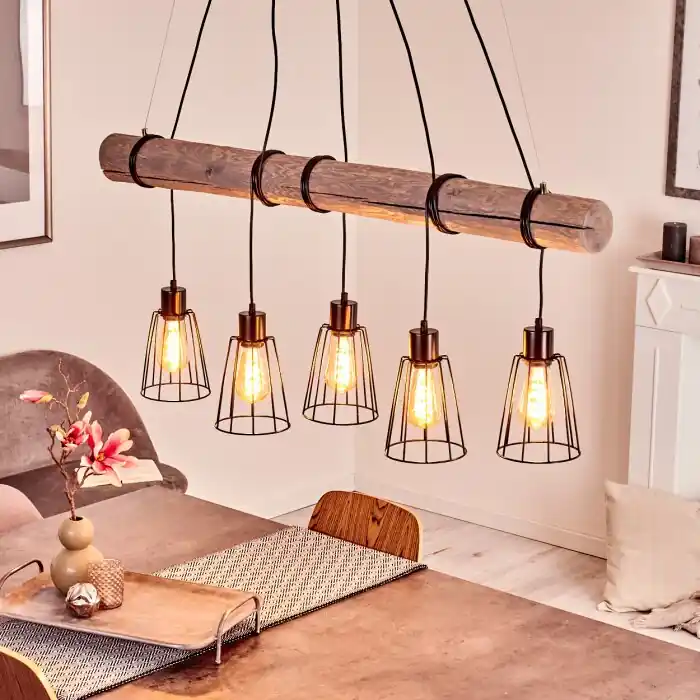 Precio Reducido Canedo Lámpara Colgante Gris, Negro, 5 luces