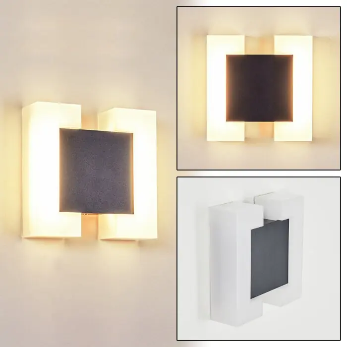 Zoppola Aplique para exterior LED Antracita, Blanca, 2 luces Solo Por Tiempo Limitado