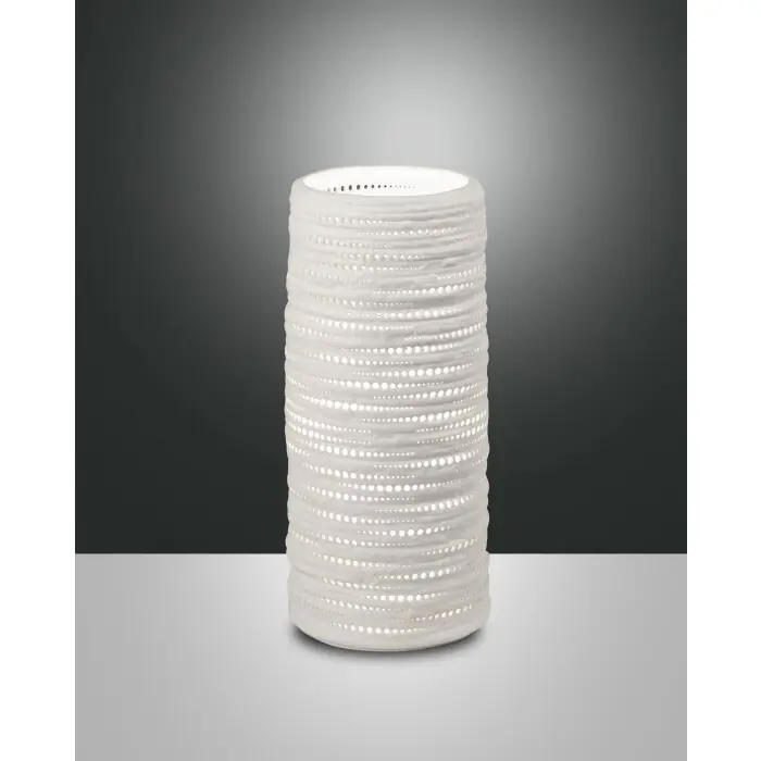 Fabas Luce Marbella Lámpara de mesa Blanca, 1 luz Directo De Fábrica
