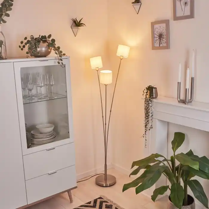 Oferta Alsen Lámpara de Pie Níquel-mate, 3 luces