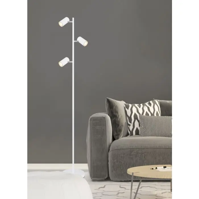 Rebajas Globo ROBBY Lámpara de Pie Blanca, 3 luces