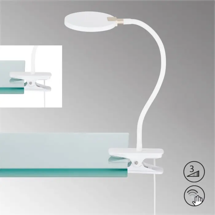 Popular Fischer-Honsel Luiz Lámpara con pinza LED Blanca, 1 luz