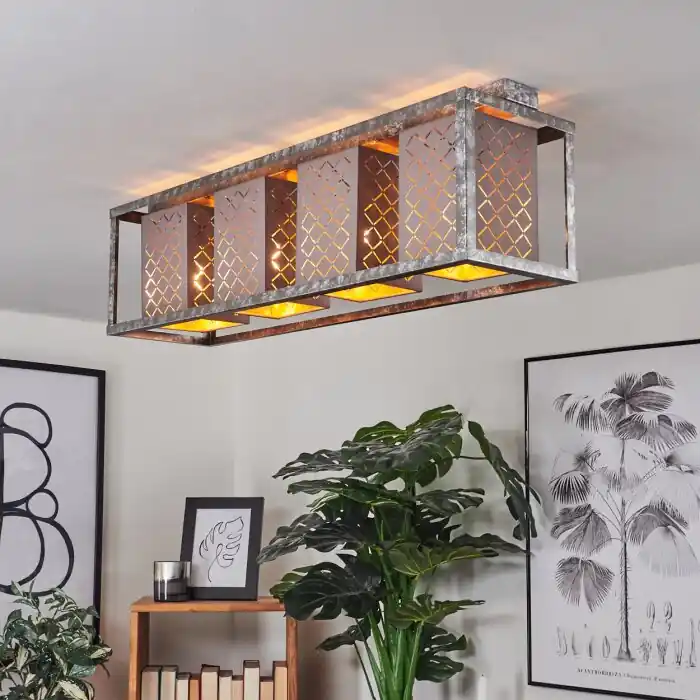 Venta Final Buchanan Lámpara de Techo Plata, 4 luces