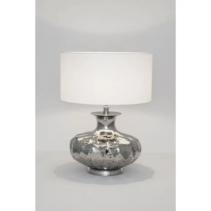 Oferta Especial Holländer DAMASCO Lámpara de mesa Plata, 1 luz