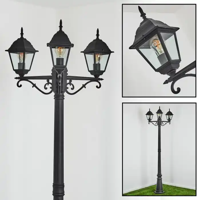 Naofe Candelabro Negro, 3 luces Oferta Limitada