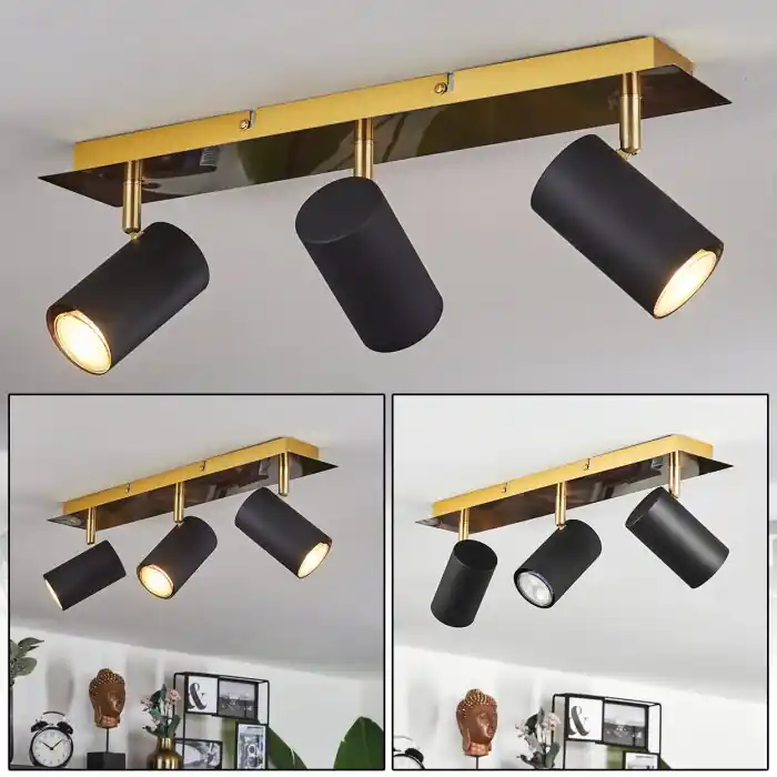 Última Versión Zuoz Lámpara de Techo dorado, 3 luces