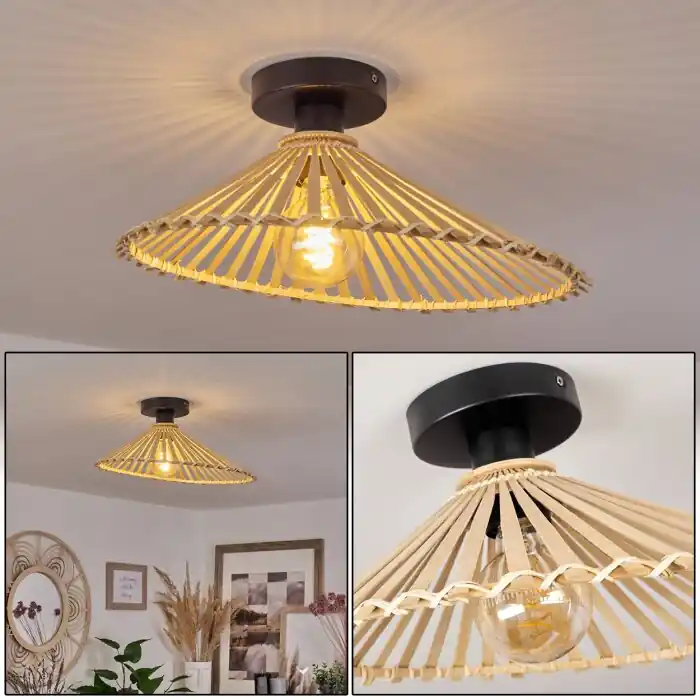 Callide Lámpara de Techo Negro, 1 luz Entrega Rápida