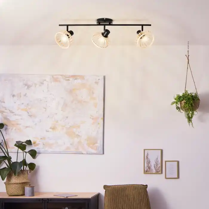 Pago Seguro Brilliant Norah Lámpara de Techo Negro, 3 luces