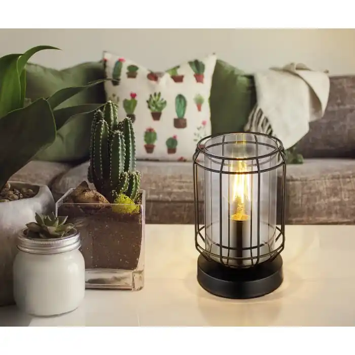 Precio Reducido Globo KAMMI Lámpara de mesa Negro, 1 luz