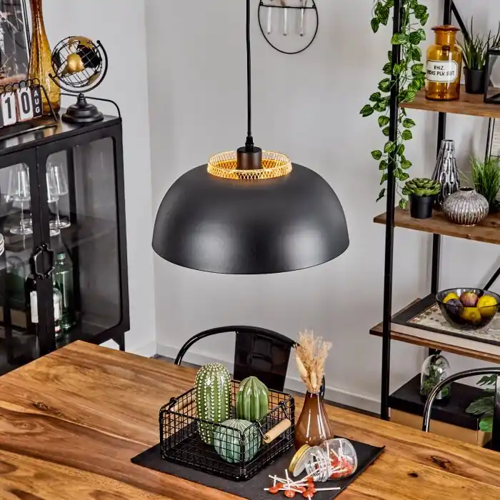Wambez Lámpara Colgante Negro, 1 luz A Buen Precio