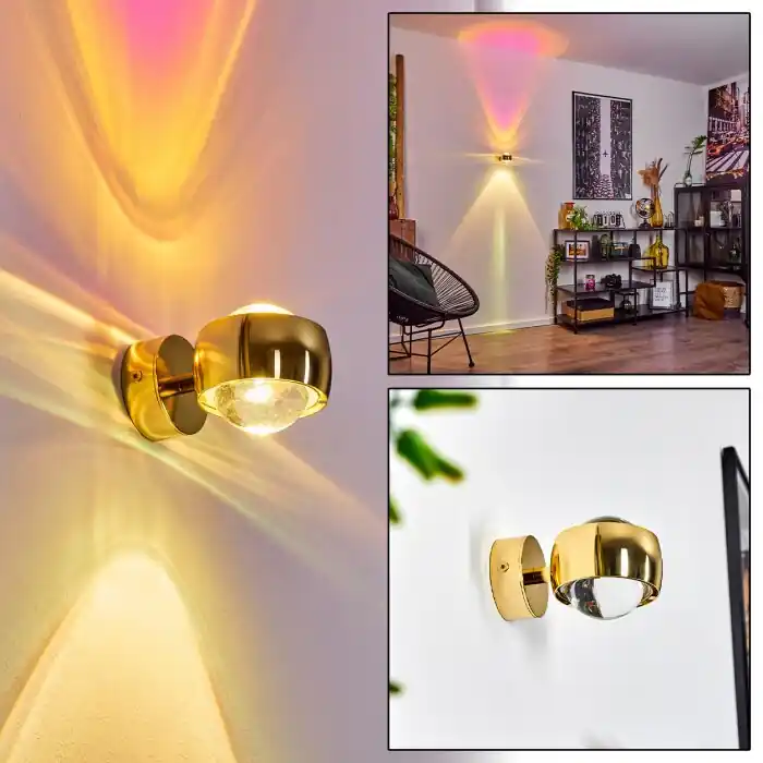 Ocasión Especial Sapri Aplique dorado, 1 luz