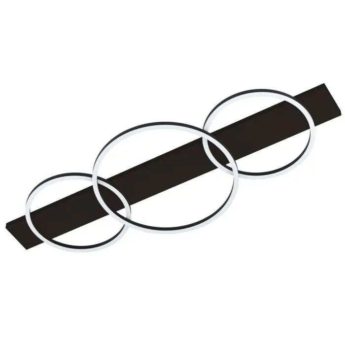 A Buen Precio EGLO BOYAL Lámpara de Techo LED Níquel-mate, Negro, 3 luces