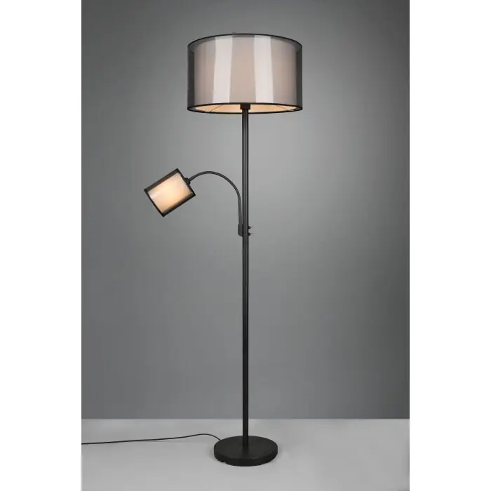 Compra Ahora Trio Burton Lámpara de Pie Negro, 2 luces