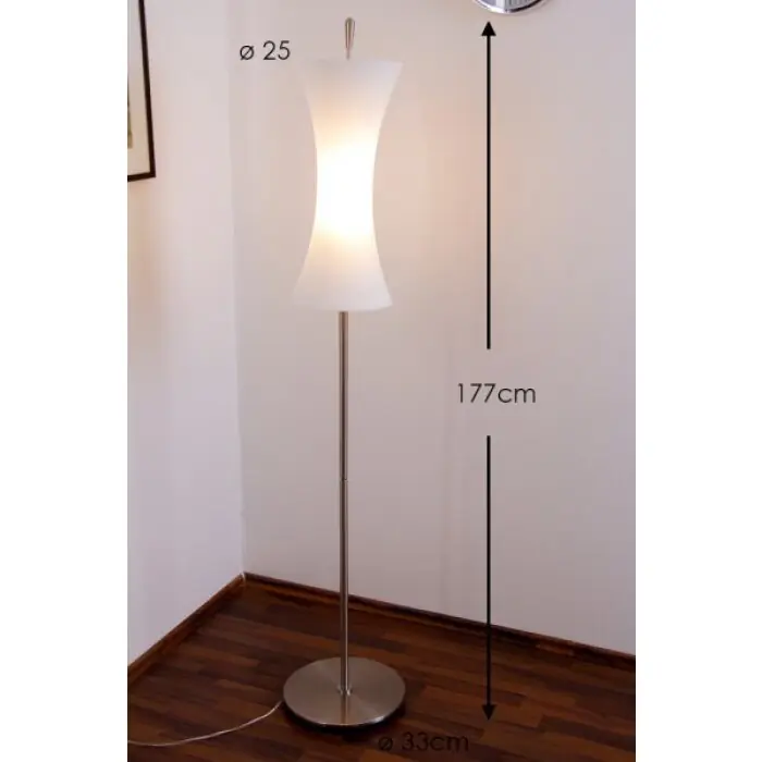 Comprar En Línea Ideallux ELICA PT1 Lámpara de pie Níquel-mate, 1 luz