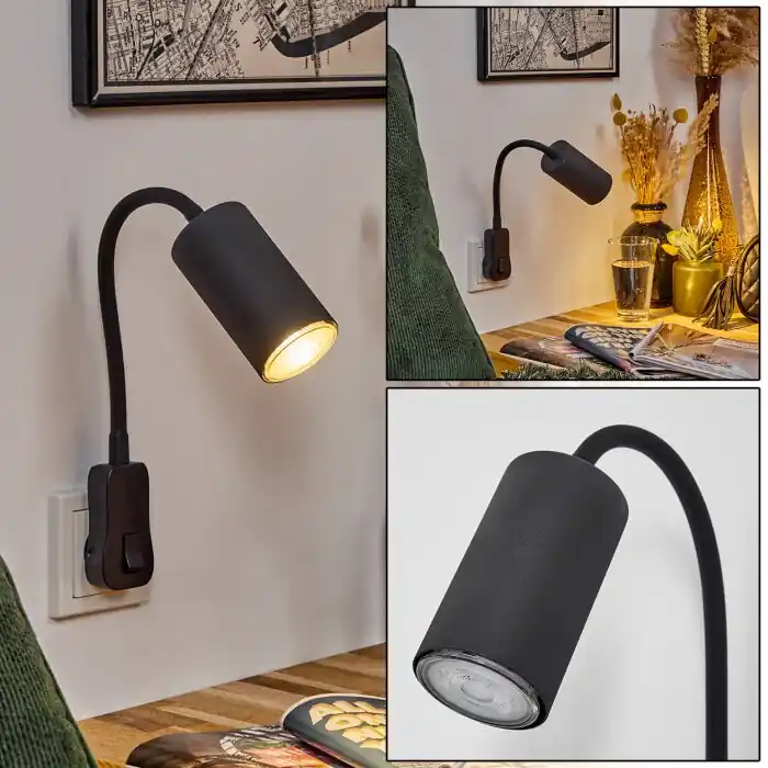 Javel Flexo de pared Negro, 1 luz Liquidación