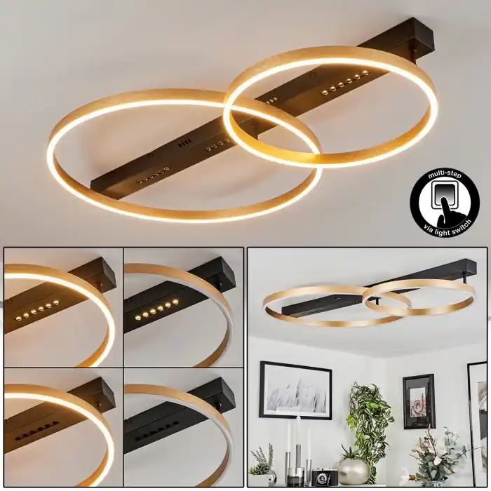 Cajean Lámpara de Techo LED Negro, 1 luz Bestseller
