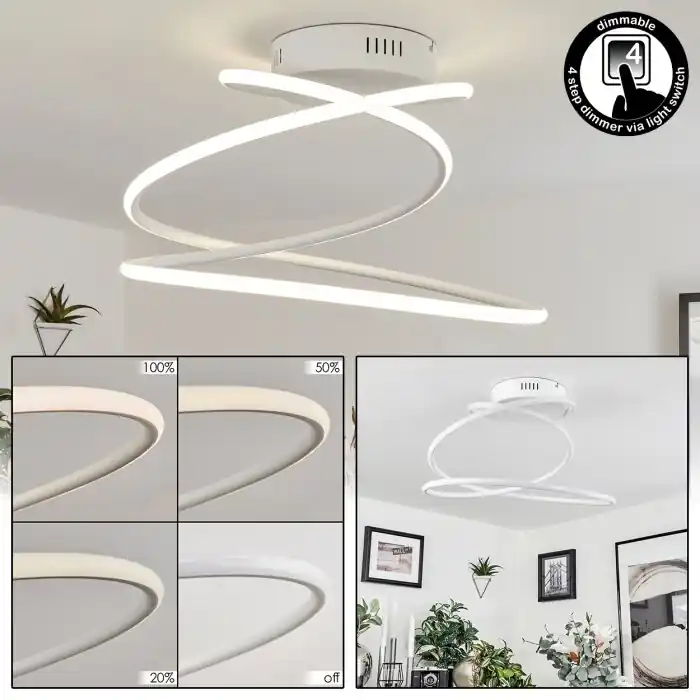 Súper Precio Donebas Lámpara de Techo LED Blanca, 1 luz