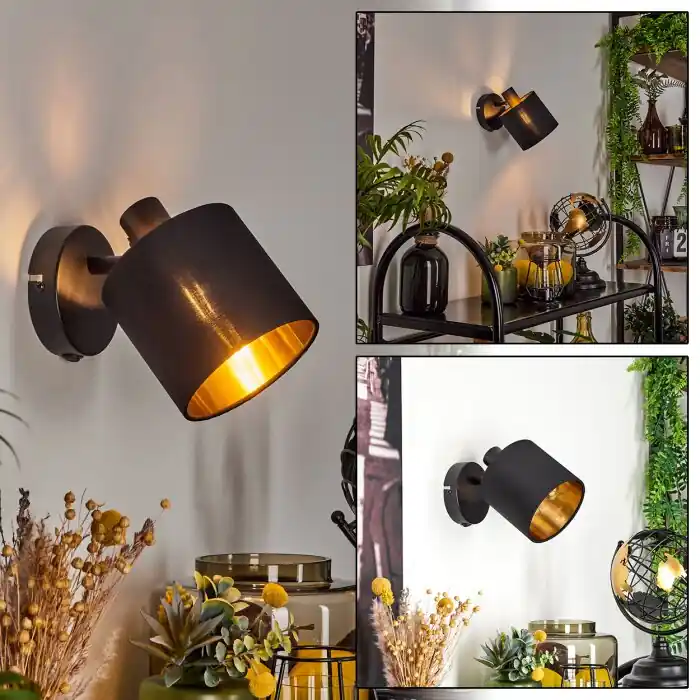 Alsen Aplique Negro, 1 luz Precio Rebajado