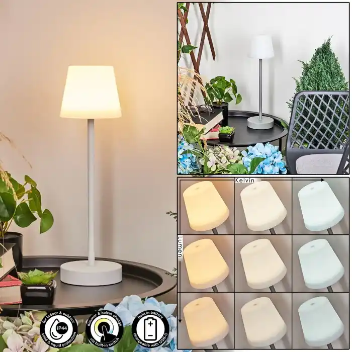 Ordena Ya Maza Lámpara de mesa LED Gris, 1 luz