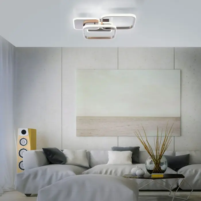 Comprar En Línea Leuchten-Direkt SEVENT Lámpara de Techo LED Plata, 1 luz