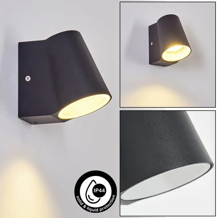 Swisher Aplique para exterior LED Negro, 1 luz Súper Precio