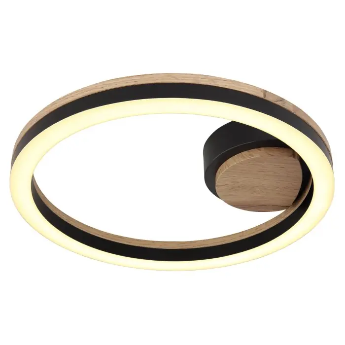 Última Oportunidad Globo BEATRIX Lámpara de Techo LED Color madera, Negro, 1 luz