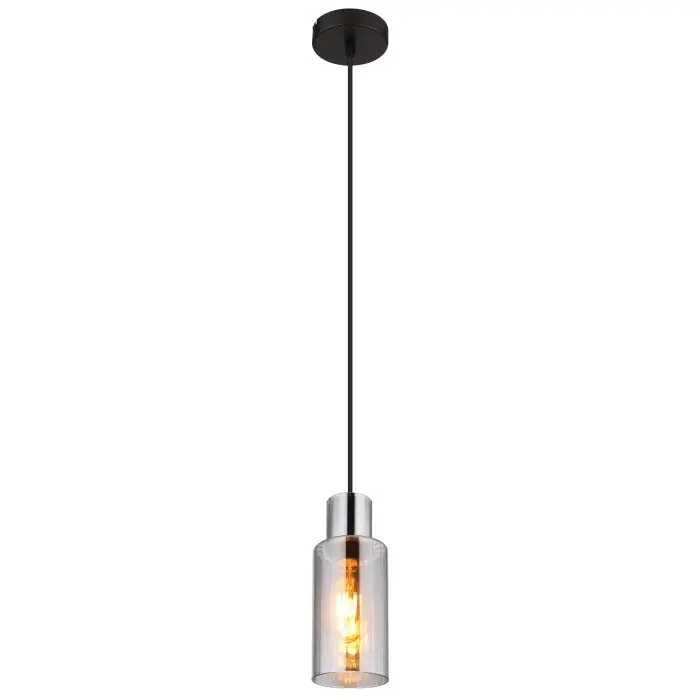 Oferta Flash Globo Lámpara Colgante Negro, 1 luz