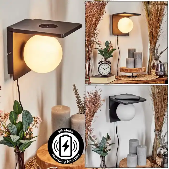Compra Hoy Diamoukope Aplique Negro, 1 luz