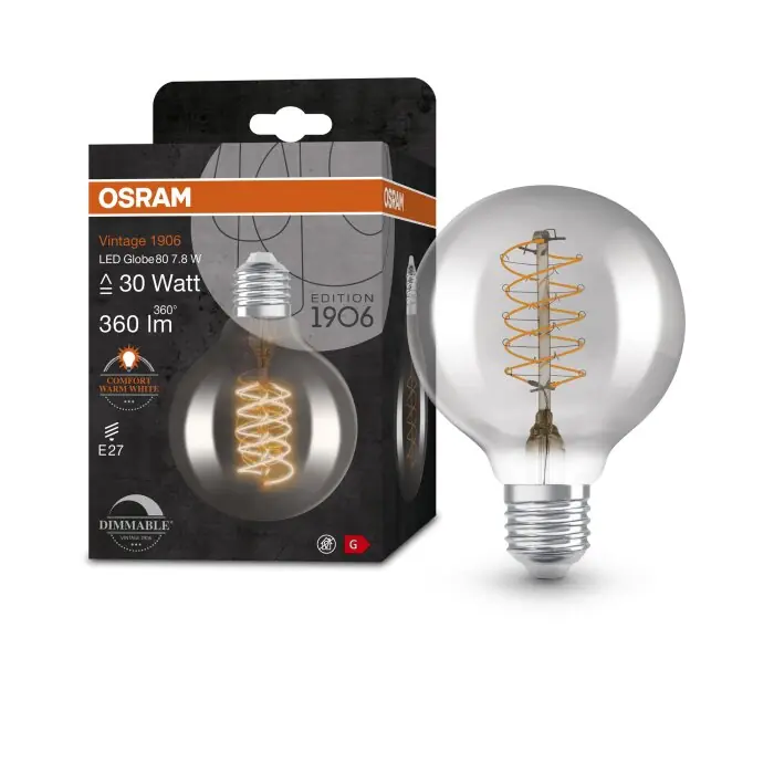 OSRAM Vintage 1906® LED E27 7.8 W 1800 Kelvin 360 Lumen Novedad