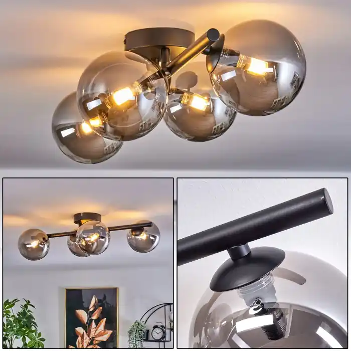 Comprar En Línea Chehalis Lámpara de Techo - Cristal Ahumado, 4 luces