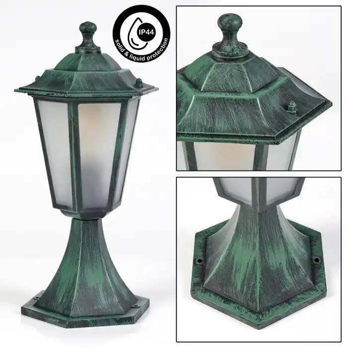 Loria Poste de Jardín Verde, Negro, 1 luz Precio Económico