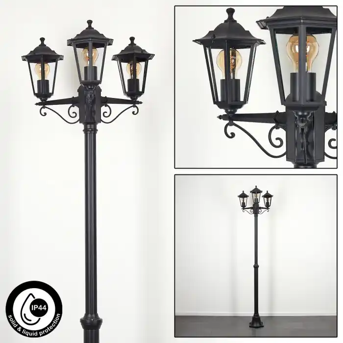 Loria Candelabro Negro, 3 luces Precio Económico
