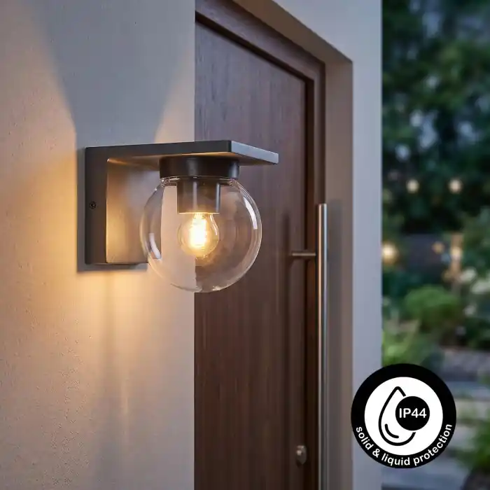 Compra Hoy Aquin Aplique para exterior Antracita, 1 luz