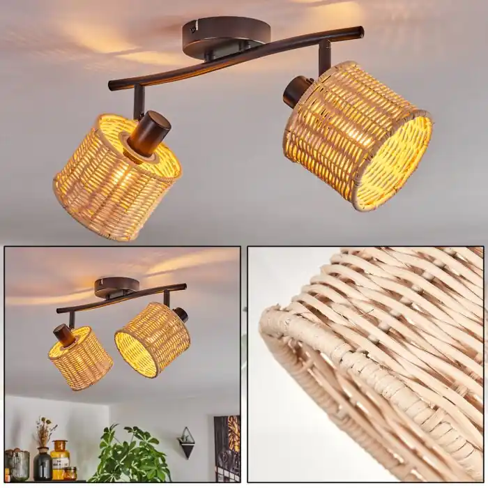 Precio De Fábrica Cavaca Plafones Negro, 2 luces