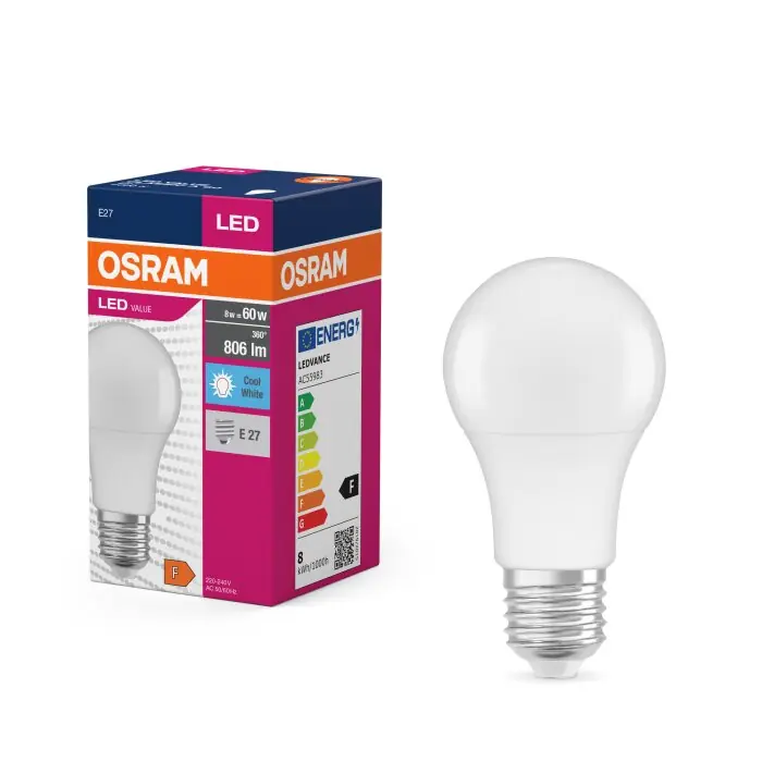 Barato Lámparas Osram E27 LED 8.5 Watt blanco neutro 806 Lumen