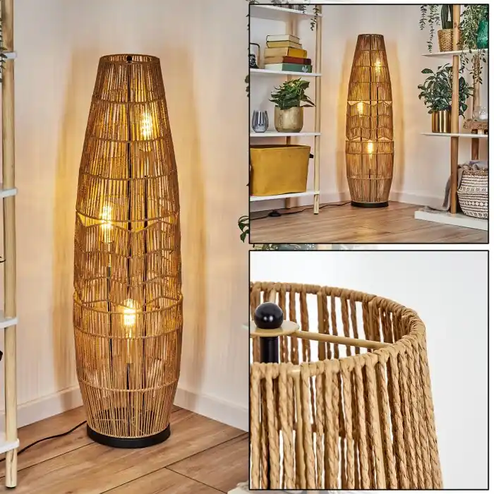 Envío Exprés Karby Lámpara de pie Negro, 3 luces