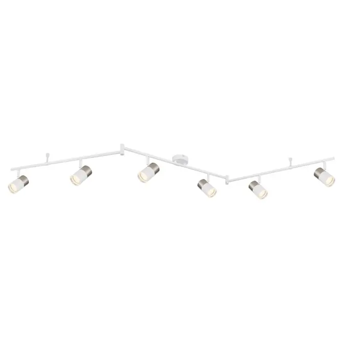 Oferta Limitada Lámparas Globo Lighting Brisbon Plafones, Spot techo, Apliques, Spot de pared Blanca, 6 luces