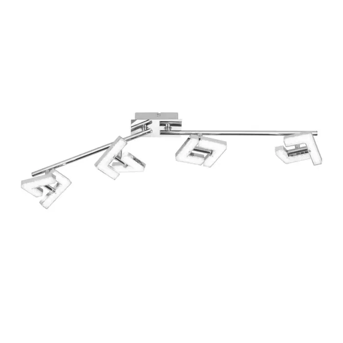 Envío Inmediato Wofi LEA Lámpara de Techo LED Cromo, 4 luces