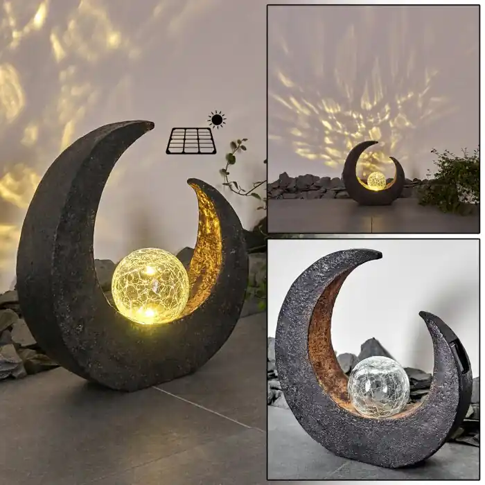 Barato Benevento Lámpara solar LED Gris, 1 luz
