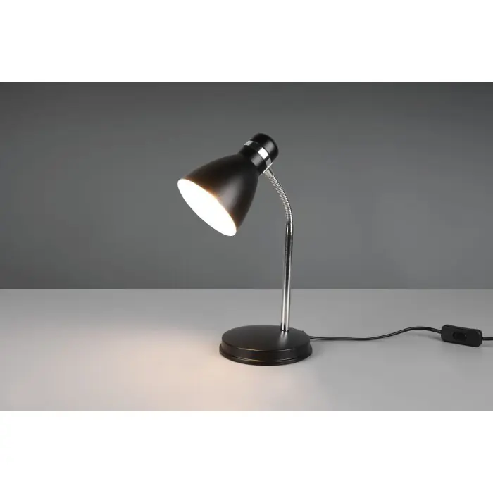 Reality Harvey Lámpara de mesa Cromo, Negro, 1 luz Imprescindible (Must-Have)