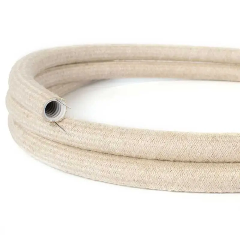 Tubo decorativo semiflexible beige Ø20 mm para instalaciones eléctricas vista Precio Bajo
