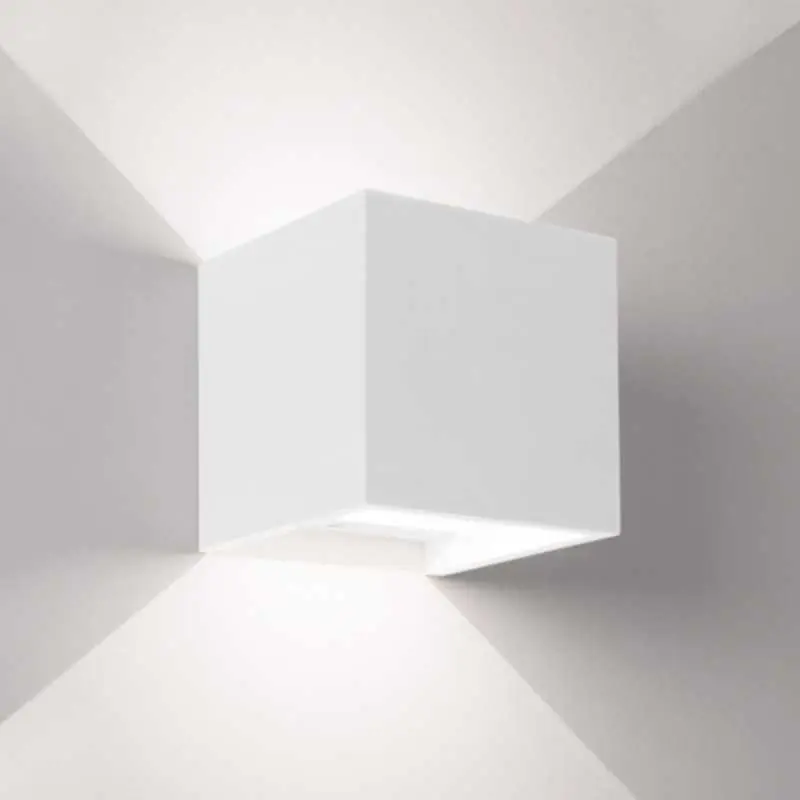 Venta Final Aplique yeso recto 115mm x 115mm x 115mm doble salida
