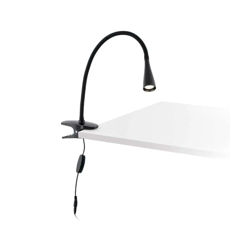 Bestseller Lámpara sobremesa policarbonato LED integrado negro mate BONNAY