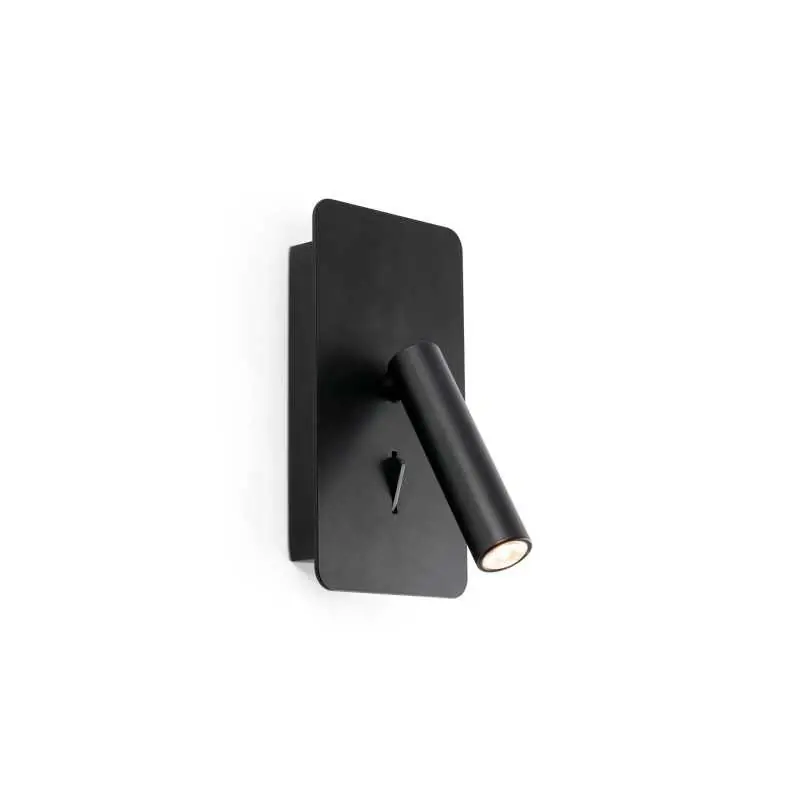Lámpara pared aluminio LED integrado negro mate AVRECHY Envío Exprés