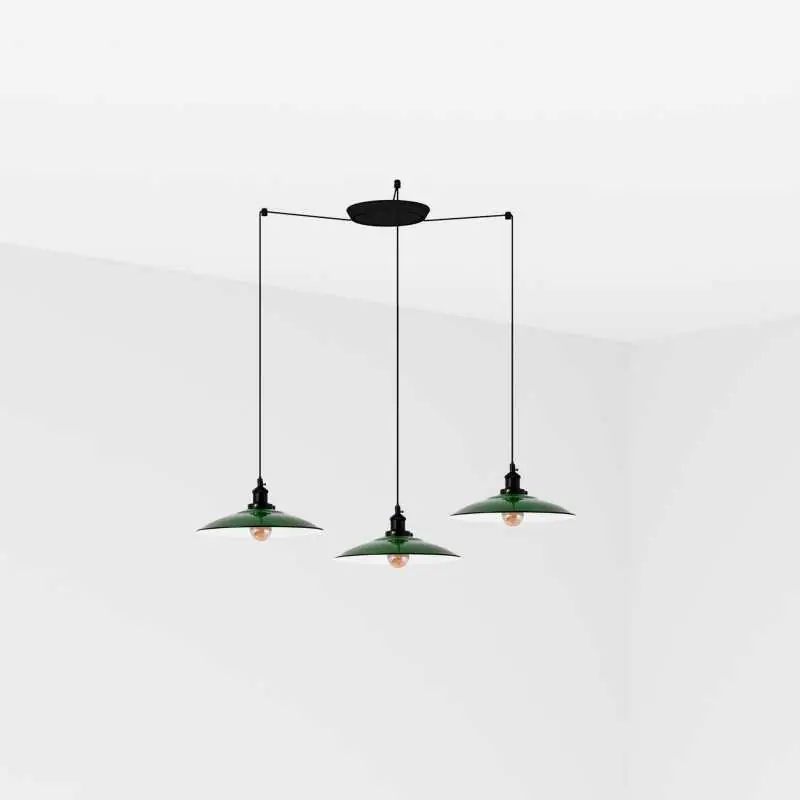 Lámpara techo acero E27 verde SEVRES Oferta Flash