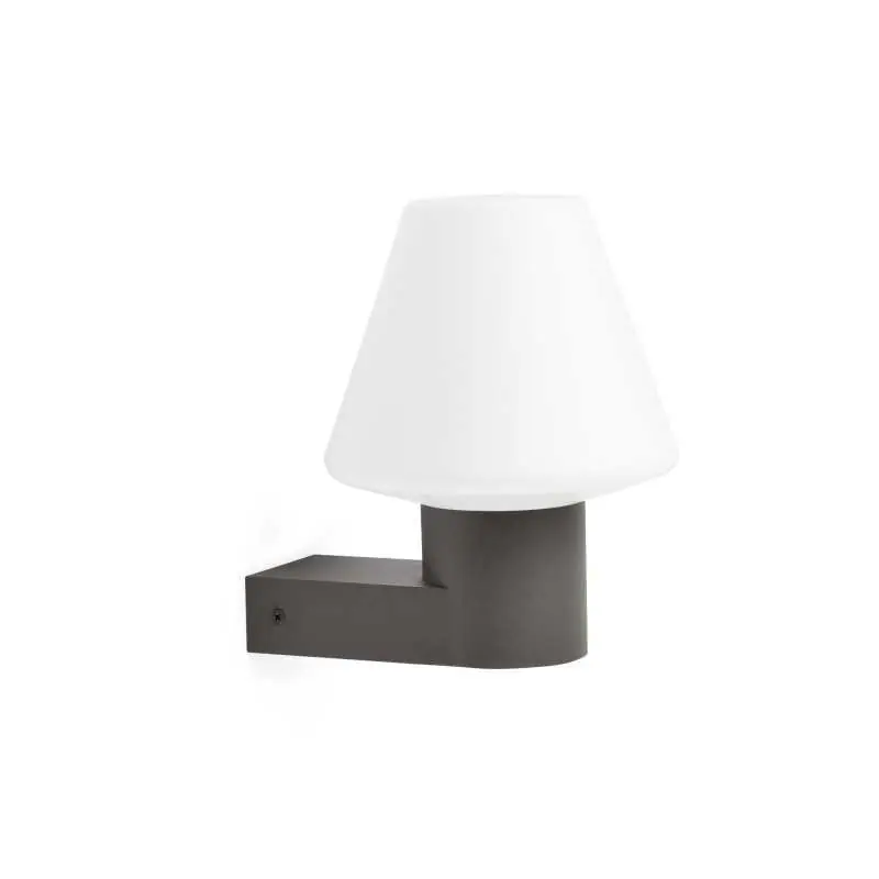 Lámpara pared aluminio E27 gris CORNET Stock Limitado